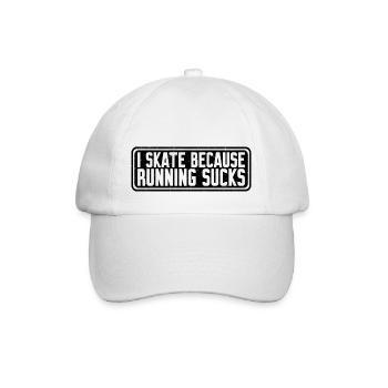 Je patine parce que courir craint 4 - Casquette classique - blanc/blanc - Devant