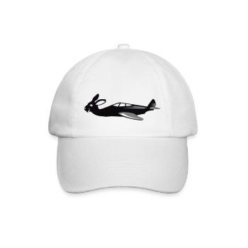 Bunny Air flying bunny spread VECTORGRAPHIC - Baseball Cap - white/white - Front