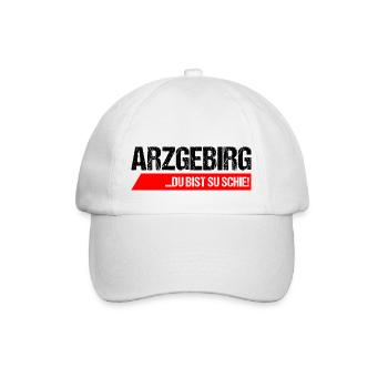 Arzgebirg du bist su schie - Baseballkappe - Weiß/Weiß - Vorne