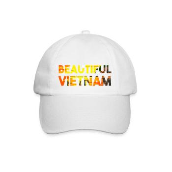 Vietnam Viet Bauern Reisfeld Flagge I Geschenk - Baseballkappe - Weiß/Weiß - Vorne