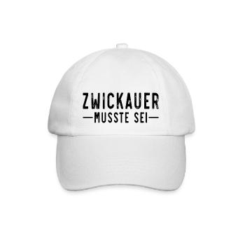 Zwickauer musste sei - Baseballkappe - Weiß/Weiß - Vorne