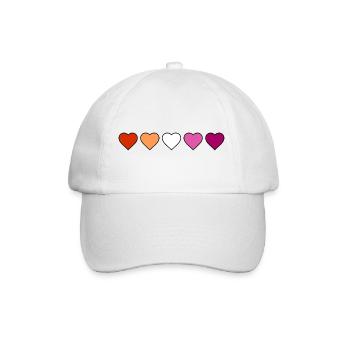 LGBTQ Pride Lesbian Heart Lesbian Flag Lesbian - Casquette classique - blanc/blanc - Devant