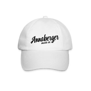 Annaberger musst du sein - Baseballkappe - Weiß/Weiß - Vorne