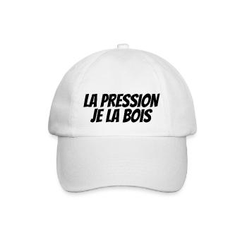 la pression je la bois - cadeau apéro - Casquette classique - blanc/blanc - Devant