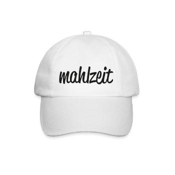 mahlzeit schwarz - Baseballkappe - Weiß/Weiß - Vorne
