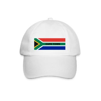Cape Town City in South African Flag - Baseball Cap - white/white - Front