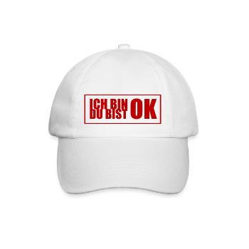 ich bin ok du bist ok - Baseballkappe - Weiß/Weiß - Vorne