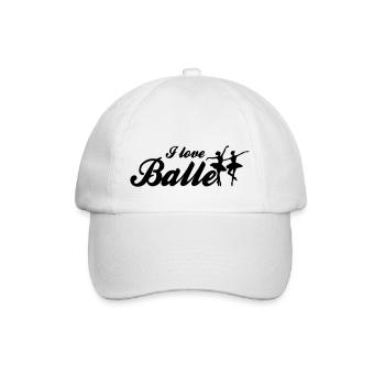 i love ballett - Baseballkappe - Weiß/Weiß - Vorne