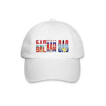 Balkan Papa bosnien serbien kroatien montenegro kosovo - Baseballkappe - Weiß/Weiß - Vorne