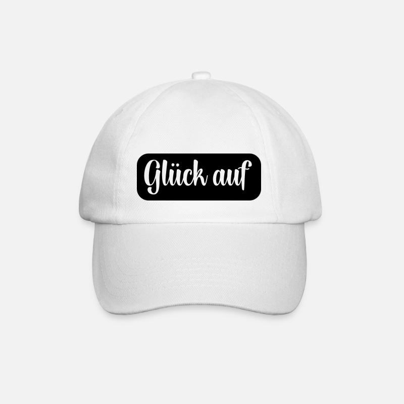 Glück auf Gruß - Baseballkappe - Weiß/Weiß