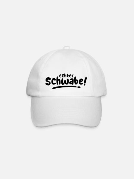 Echter Schwabe! - Baseballkappe - Weiß/Weiß