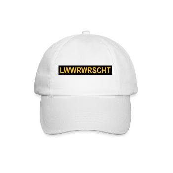 Leberwurst: Nationalgericht der Pfalz. - Baseballkappe - Weiß/Weiß - Vorne