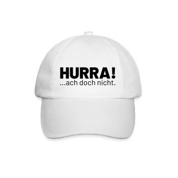 HURRA ach doch nicht - Baseballkappe - Weiß/Weiß - Vorne