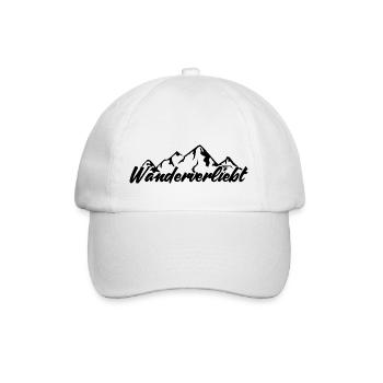 Wanderverliebt - - Baseballkappe - Weiß/Weiß - Vorne