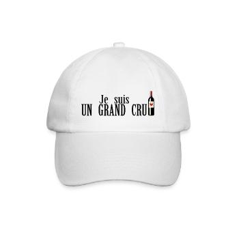 suis grand cru humour alcool bouteille vin rouge - Casquette classique - blanc/blanc - Devant