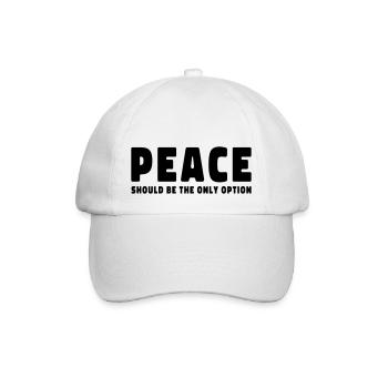 Peace no war gift - Baseball Cap - white/white - Front