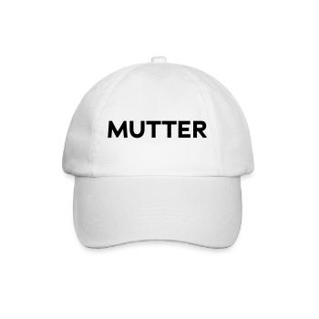 Mutter Typografie Design VATER-MUTTER-KIND Geburt - Baseballkappe - Weiß/Weiß - Vorne