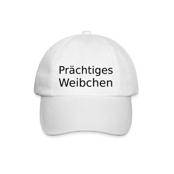 Prächtiges Weibchen - Baseballkappe - Weiß/Weiß - Vorne