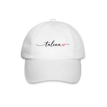 Talena Name Kalligrafie Schrift - Baseballkappe - Weiß/Weiß - Vorne