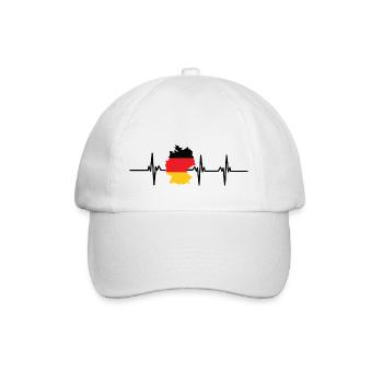 Heartbeat Germany - Baseball Cap - white/white - Front