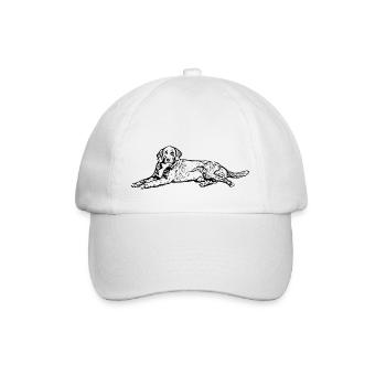 Hund schwarz - Baseballkappe - Weiß/Weiß - Vorne