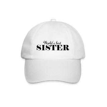 the best sister in the world - Baseball Cap - white/white - Front