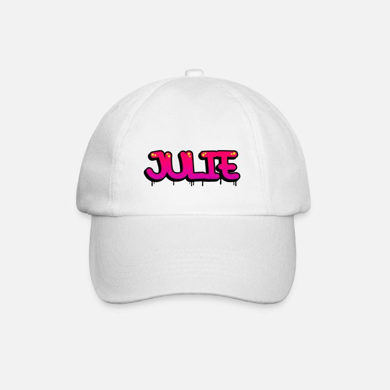 Graffiti prénom Julie - Casquette classique - blanc/blanc