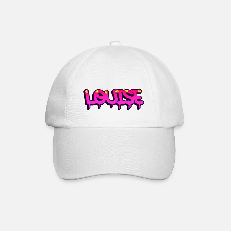 Graffiti Vorname Louise - Baseballkappe - Weiß/Weiß