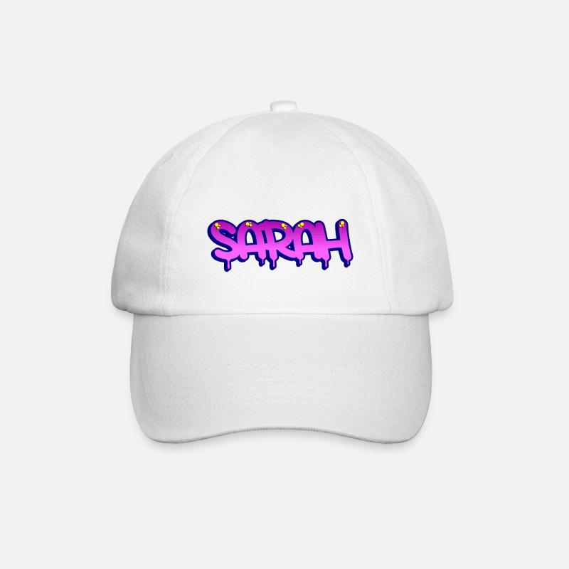 Graffiti prénom Sarah - Casquette classique - blanc/blanc