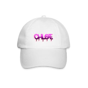 Graffiti prénom Chloé - Casquette classique - blanc/blanc - Devant