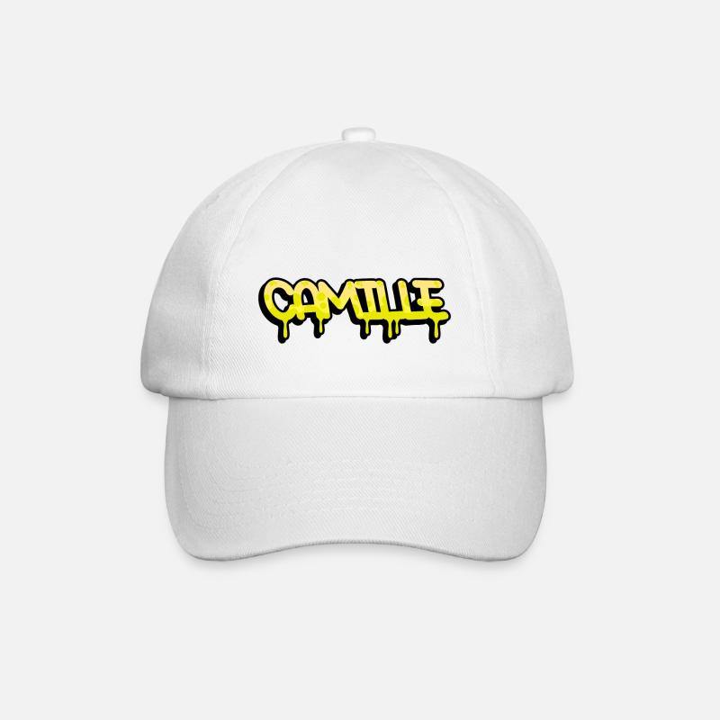 Graffiti prénom Camille - Casquette classique - blanc/blanc