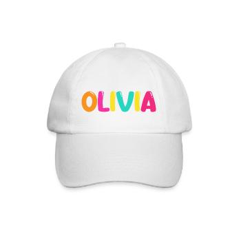 Name - Olivia - Baseball Cap - white/white - Front