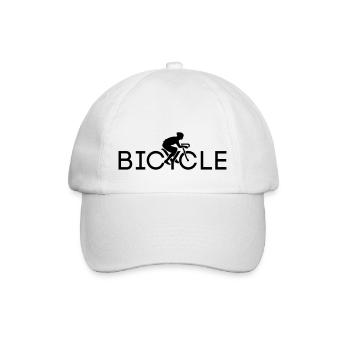 Fahrrad Radfahrer Logo Radfahren - Baseballkappe - Weiß/Weiß - Vorne