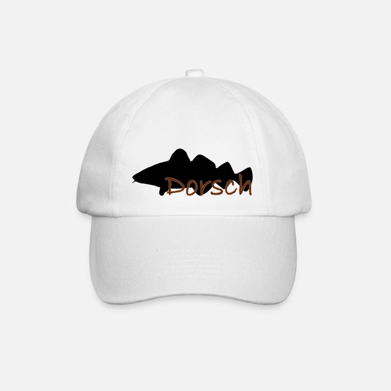 Dorsch schwarz - Baseballkappe - Weiß/Weiß