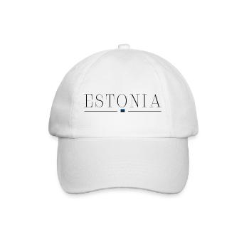 Estland: Nordische Eleganz auf jedem Shirt - Baseballkappe - Weiß/Weiß - Vorne