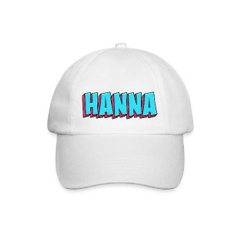 Namen Motiv: Hanna - Baseballkappe - Weiß/Weiß - Vorne