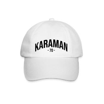 Karaman 70 Türkei Turkiye Geschenk Karamanli TR - Baseballkappe - Weiß/Weiß - Vorne