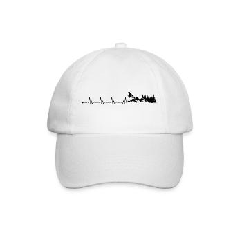 Heartbeat Snowboard - Baseball Cap - white/white - Front