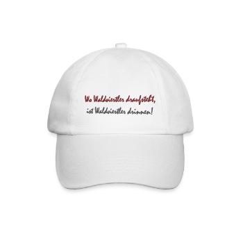 Waldviertler draufsteht - Baseballkappe - Weiß/Weiß - Vorne