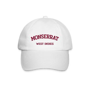 Monserrat - Plymouth - Caribbean - West Indies - Baseball Cap - white/white - Front