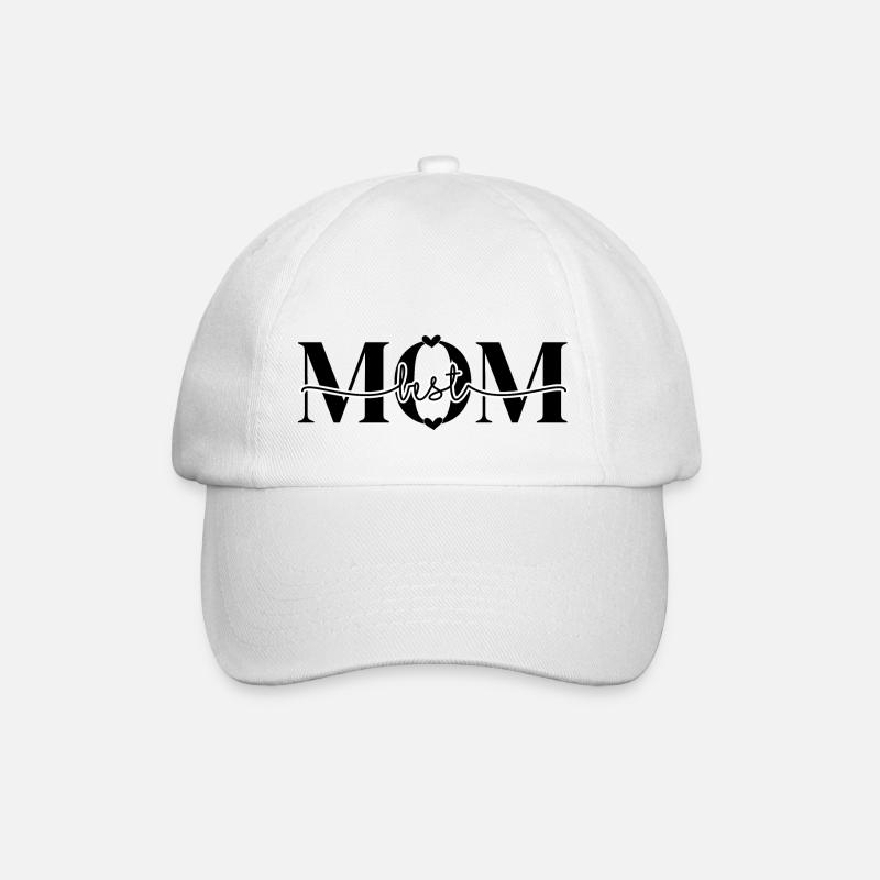 Best Mom 2 black - Baseball Cap - white/white