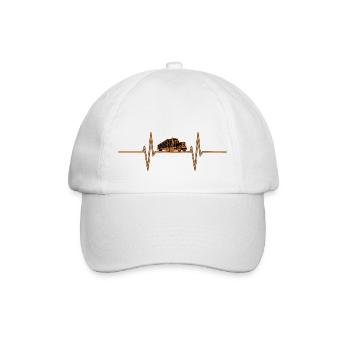 Battement de cœur avec camion - Casquette classique - blanc/blanc - Devant