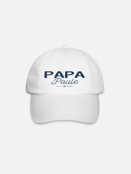 Papa poule - Casquette classique - blanc/blanc