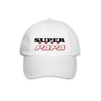 SUPER-VATER - Baseballkappe - Weiß/Weiß - Vorne