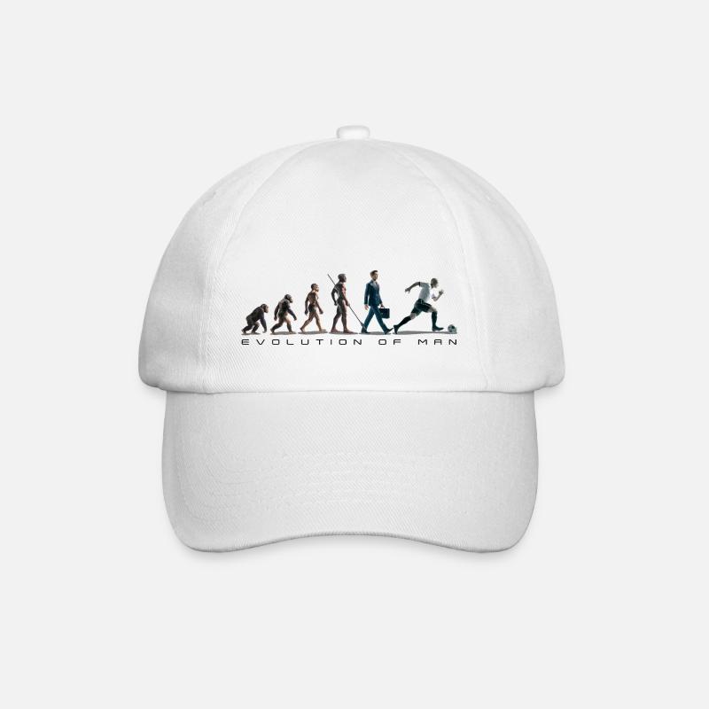 Evolution Football Artboard 1 Copy - Baseball Cap - white/white