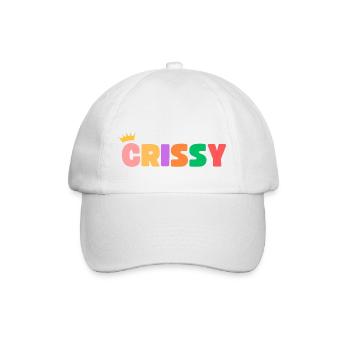 Crissy! Personalisierbar - Baseballkappe - Weiß/Weiß - Vorne