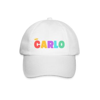 Carlo! Customizable - Baseball Cap - white/white - Front
