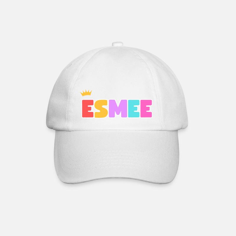 Esmee! Customizable - Baseball Cap - white/white