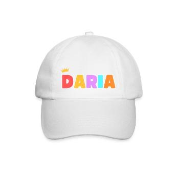 Daria! Personalisierbar - Baseballkappe - Weiß/Weiß - Vorne