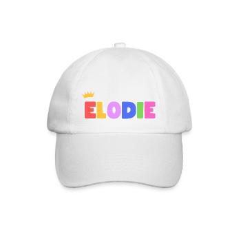 Elodie ! Personnalisable - Casquette classique - blanc/blanc - Devant
